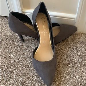 Never worn Jessica Simpson suede heels!